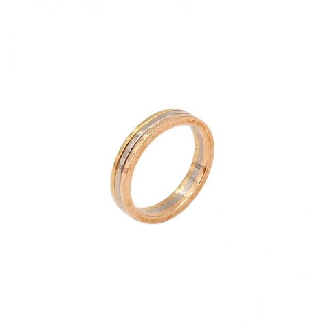 CARTIER TRINITY三環三色戒指18K黃金/18K白金/18K玫瑰金50