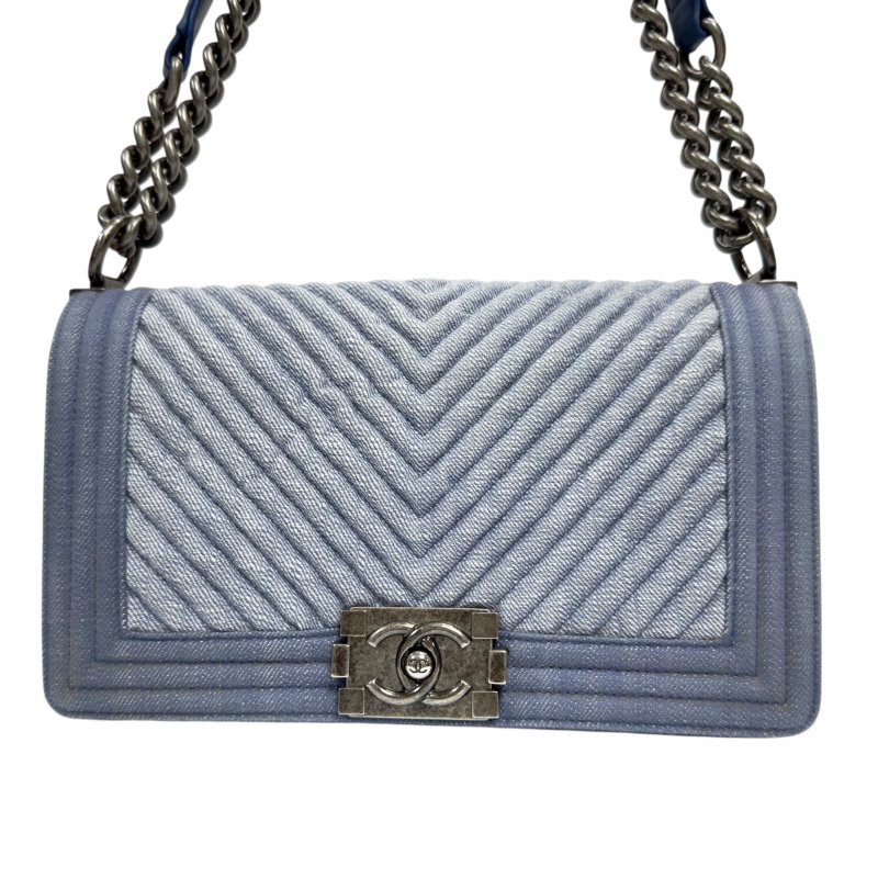 CHANEL Boy 洗水牛仔布 手袋-3