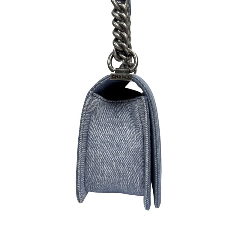 CHANEL Boy 洗水牛仔布 手袋-5