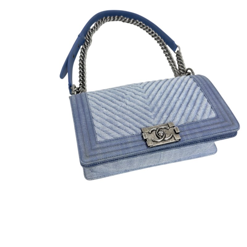 CHANEL Boy 洗水牛仔布 手袋-9