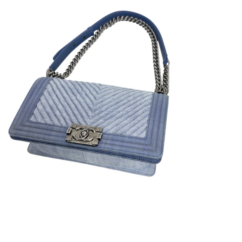 CHANEL Boy 洗水牛仔布 手袋-10