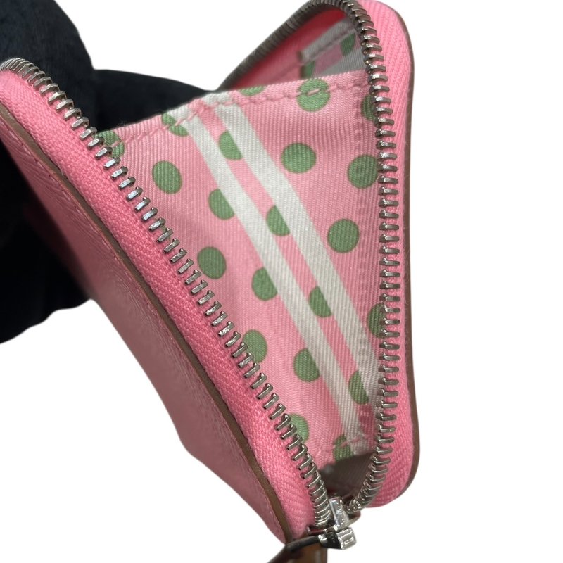 HERMES 愛馬仕 SILK IN 絲巾零錢包 EPSOM 普皮 粉色 銀釦-10