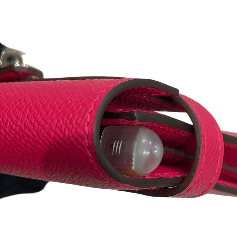 HERMES 愛馬仕 KELLY DEPLIANT 三折中夾 EPSOM 普皮 桃紅色 銀釦-9