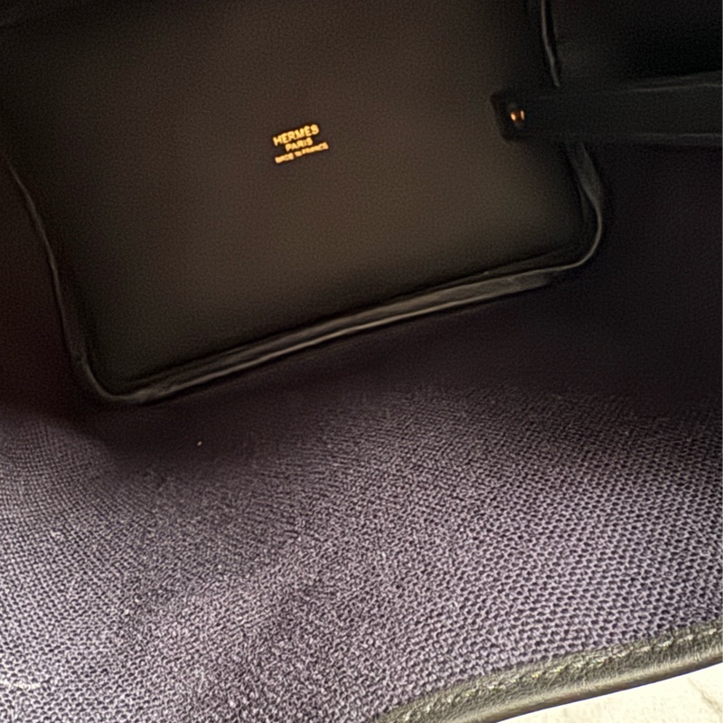 Hermes深藍帆布/黑皮革金釦picotin18  超好看✨-12