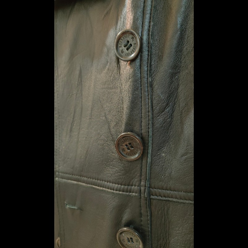 Burberry Black Label 真皮羊皮長版風衣外套｜36｜日本線停產款-6