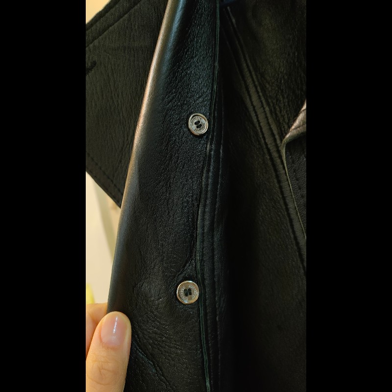 Burberry Black Label 真皮羊皮長版風衣外套｜36｜日本線停產款-17