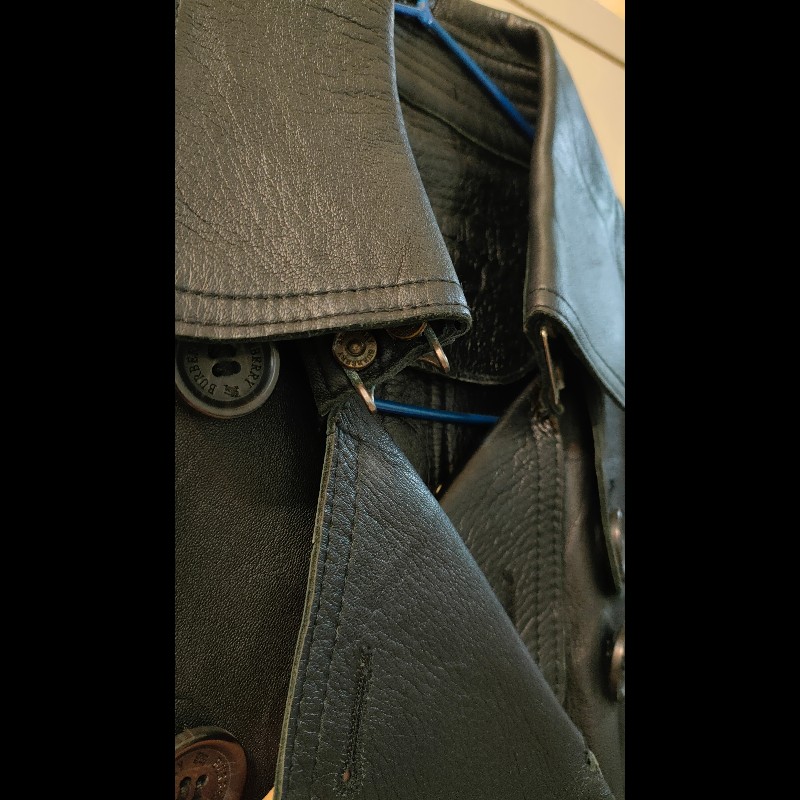 Burberry Black Label 真皮羊皮長版風衣外套｜36｜日本線停產款-20