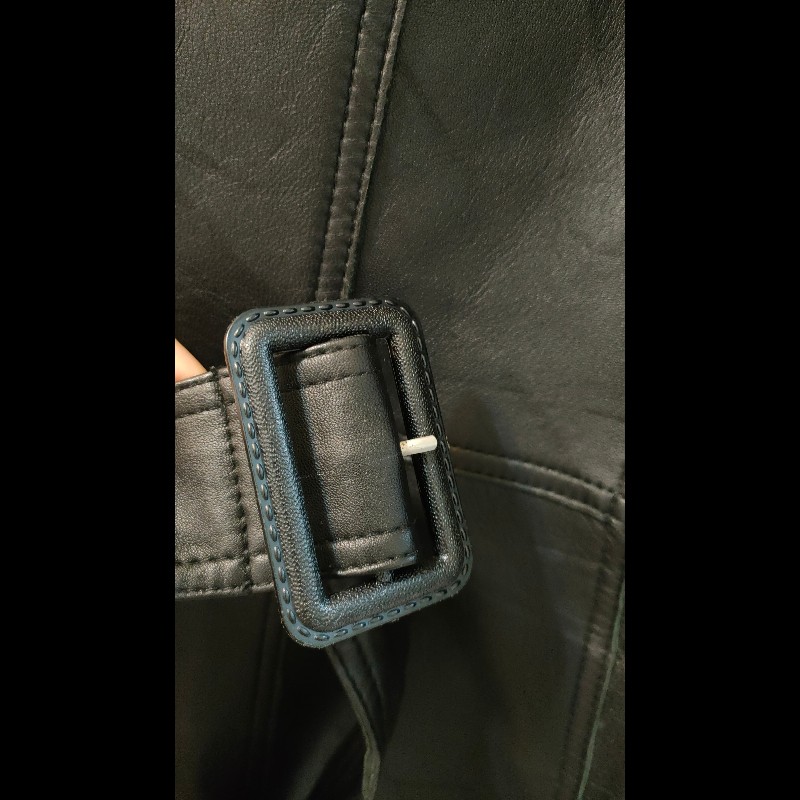 Burberry Black Label 真皮羊皮長版風衣外套｜36｜日本線停產款-21