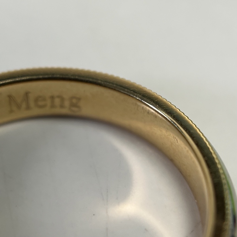 TIFFANY&CO together滾珠邊戒指18K玫瑰金pt950-4