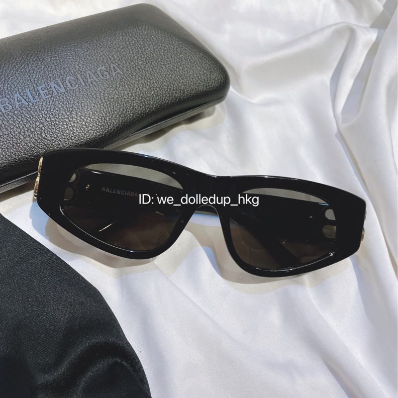 BALENCIAGA 黑金太陽眼鏡 BB扣-0