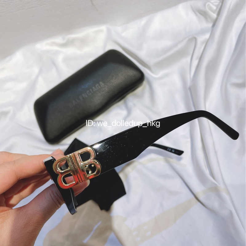 BALENCIAGA 黑金太陽眼鏡 BB扣-1