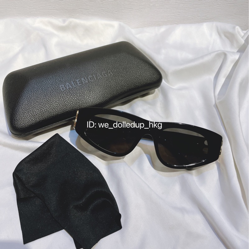 BALENCIAGA 黑金太陽眼鏡 BB扣-6