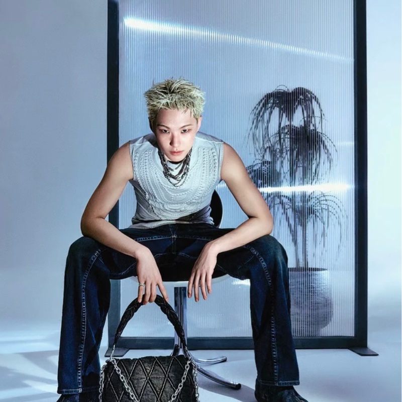 Diesel Charm-D單肩包 中號 黑色-2