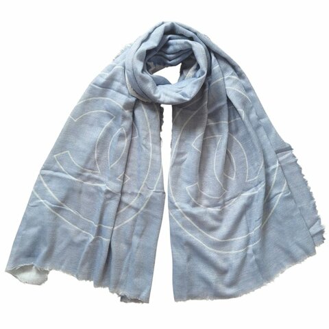 CHANEL CC 純羊絨 圍巾