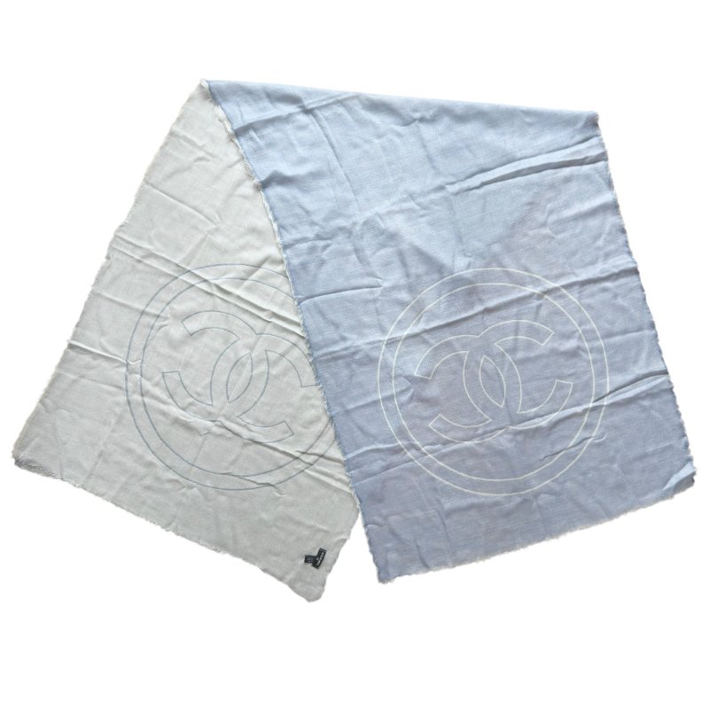 CHANEL CC 純羊絨 圍巾-2