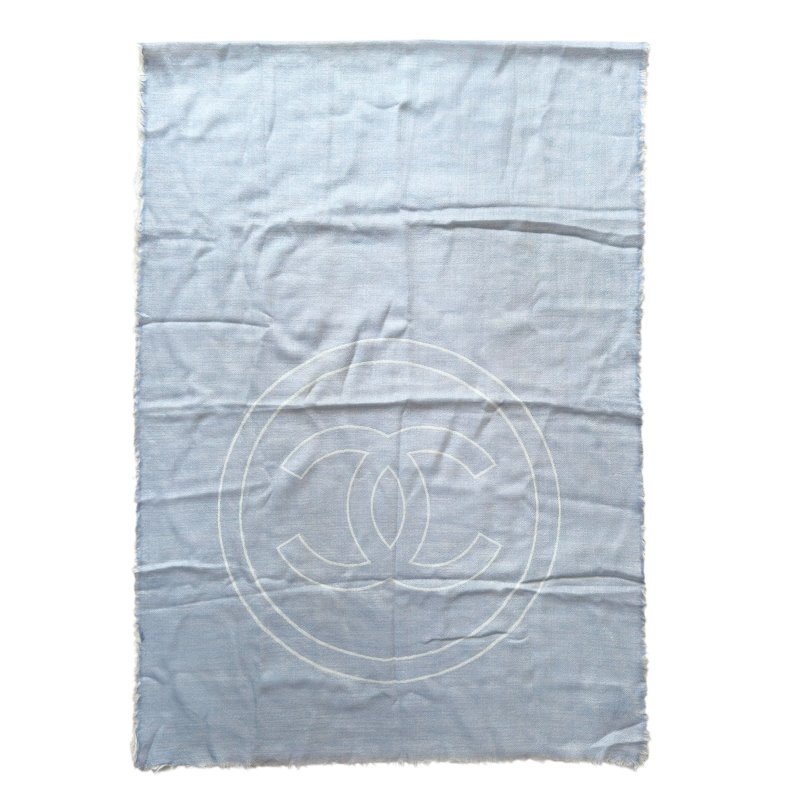 CHANEL CC 純羊絨 圍巾-3