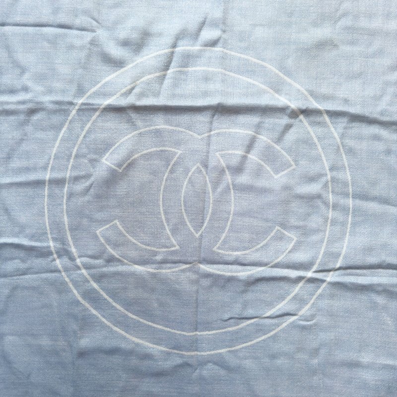 CHANEL CC 純羊絨 圍巾-4