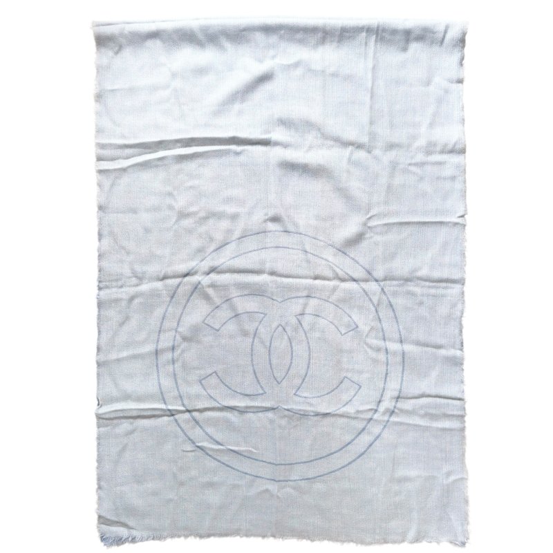 CHANEL CC 純羊絨 圍巾-6