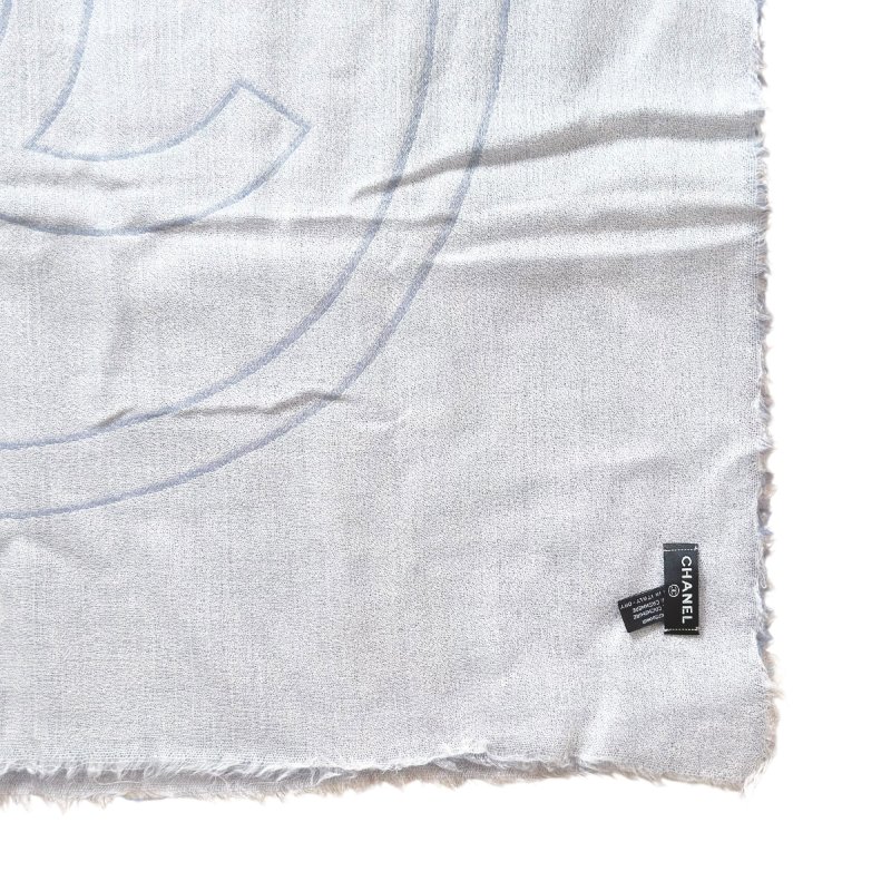 CHANEL CC 純羊絨 圍巾-9