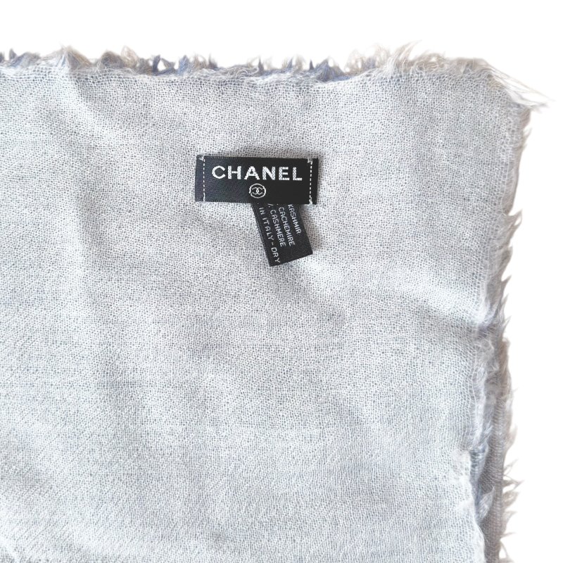 CHANEL CC 純羊絨 圍巾-10