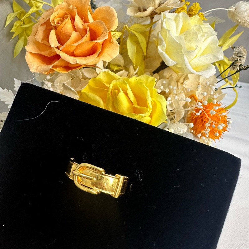 Hermes 中古 金色腰帶絲巾環-0