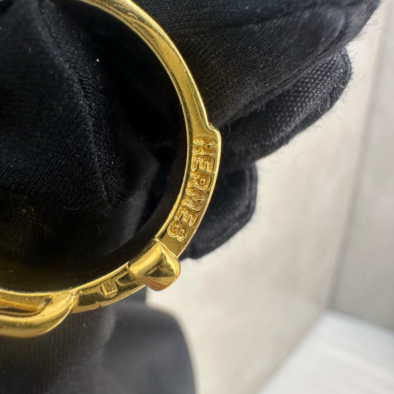 Hermes 中古 金色腰帶絲巾環-4