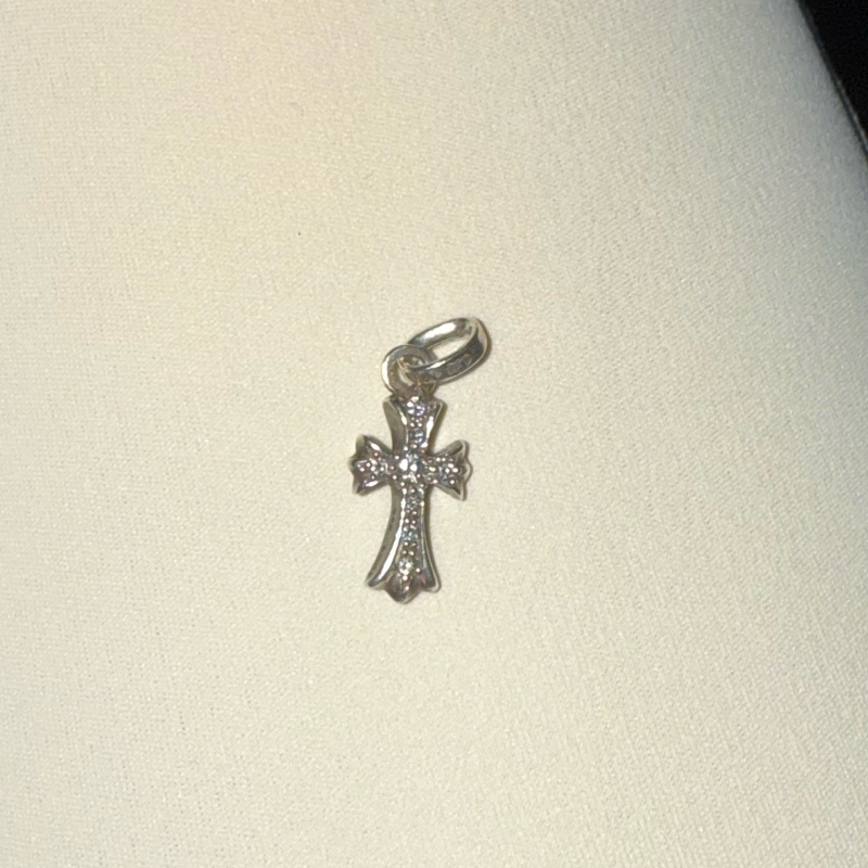 chrome hearts 克羅心 戴鑽十字 吊墜-0