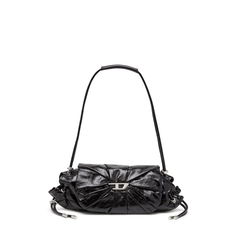 Diesel Scrunch-D 手提單肩包 黑色/白色-0