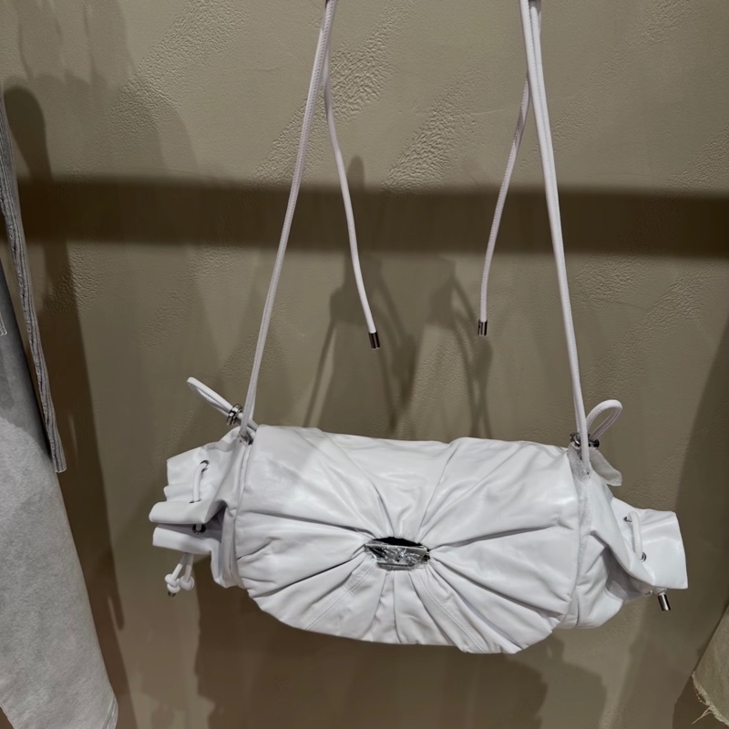 Diesel Scrunch-D 手提單肩包 黑色/白色-1