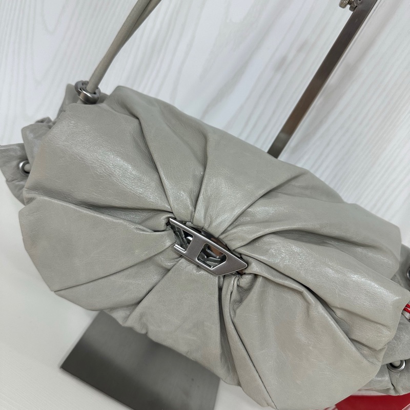 Diesel Scrunch-D 手提單肩包 黑色/灰白色-5