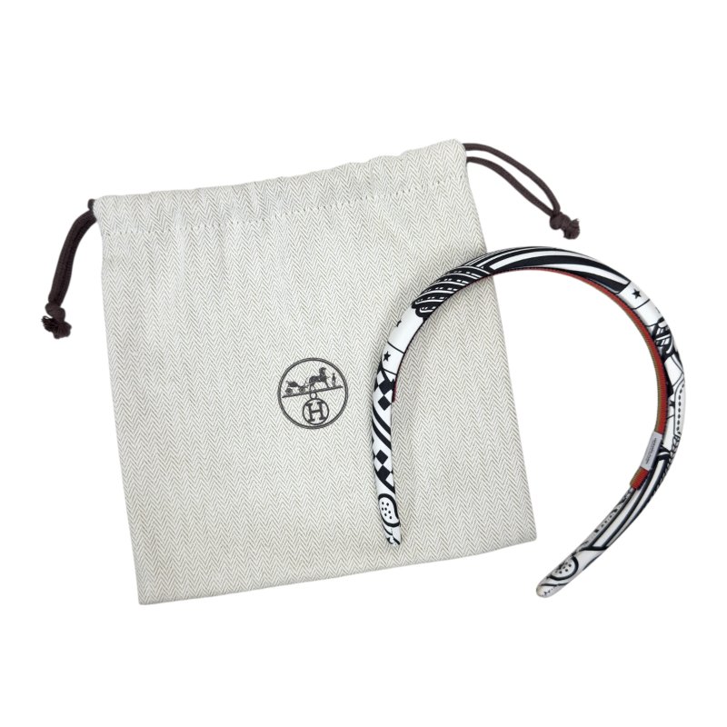 HERMES Sangles en Zigzag Bandana" Elsa 髮篐-2