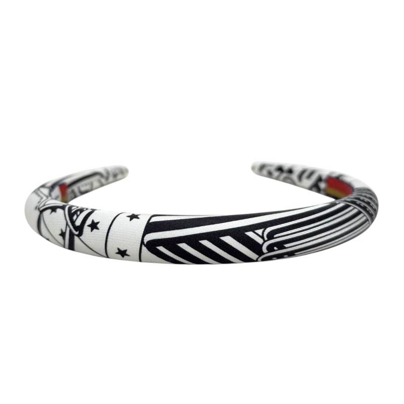 HERMES Sangles en Zigzag Bandana" Elsa 髮篐-6