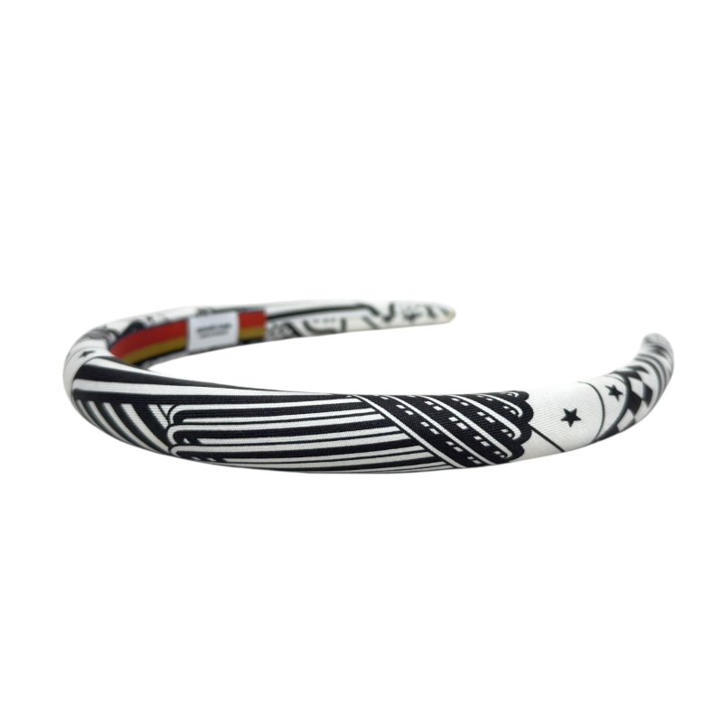 HERMES Sangles en Zigzag Bandana" Elsa 髮篐-7