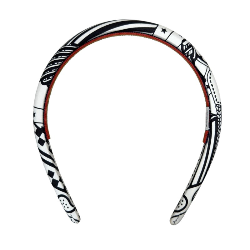 HERMES Sangles en Zigzag Bandana" Elsa 髮篐-10