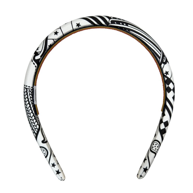 HERMES Sangles en Zigzag Bandana" Elsa 髮篐-11