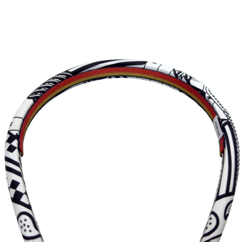 HERMES Sangles en Zigzag Bandana" Elsa 髮篐-15