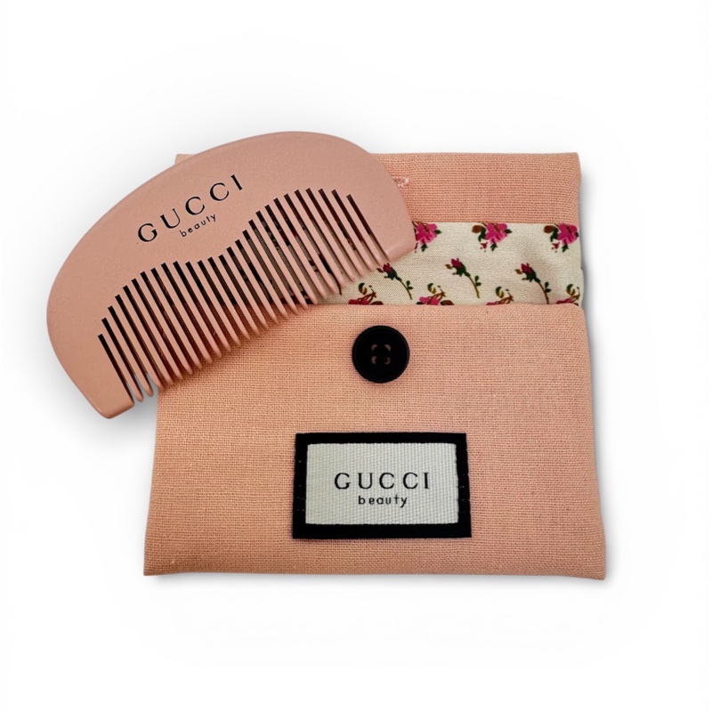 Gucci 粉色碎花小木梳 vintage-3