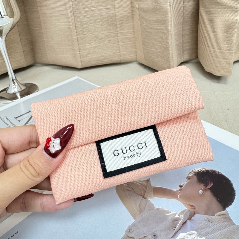 Gucci 粉色碎花小木梳 vintage-4