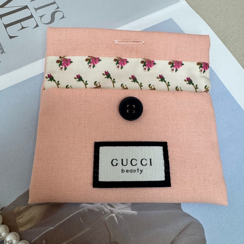 Gucci 粉色碎花小木梳 vintage-8