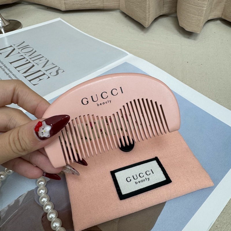Gucci 粉色碎花小木梳 vintage-10