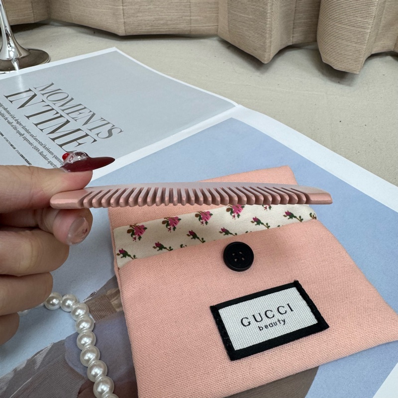 Gucci 粉色碎花小木梳 vintage-12