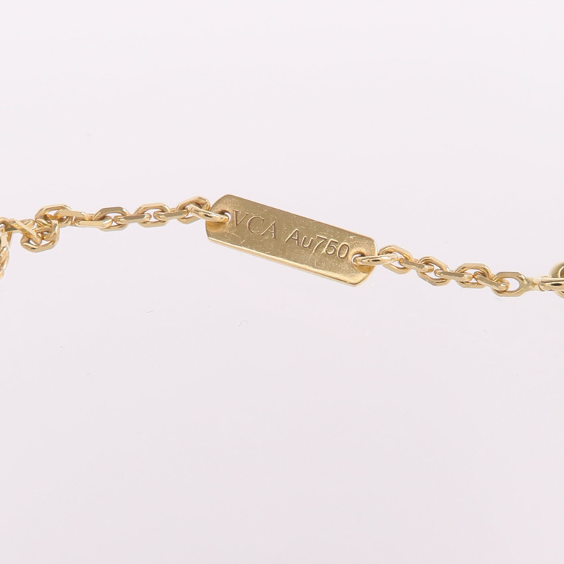 Van Cleef & Arpels 18K黃金Vintage Alhambra Pendant孔雀石手鏈-6