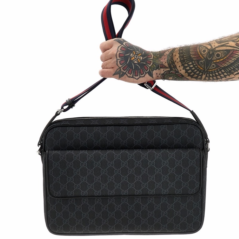 Gucci 男士 'GG' 斜挎包均碼碼36.5cm*8cm*25cm-1