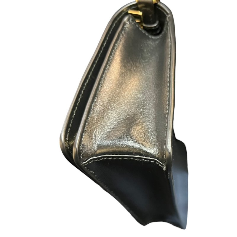 【美收精品】PRADA黑色牛皮金鍊肩背包 5-46-5