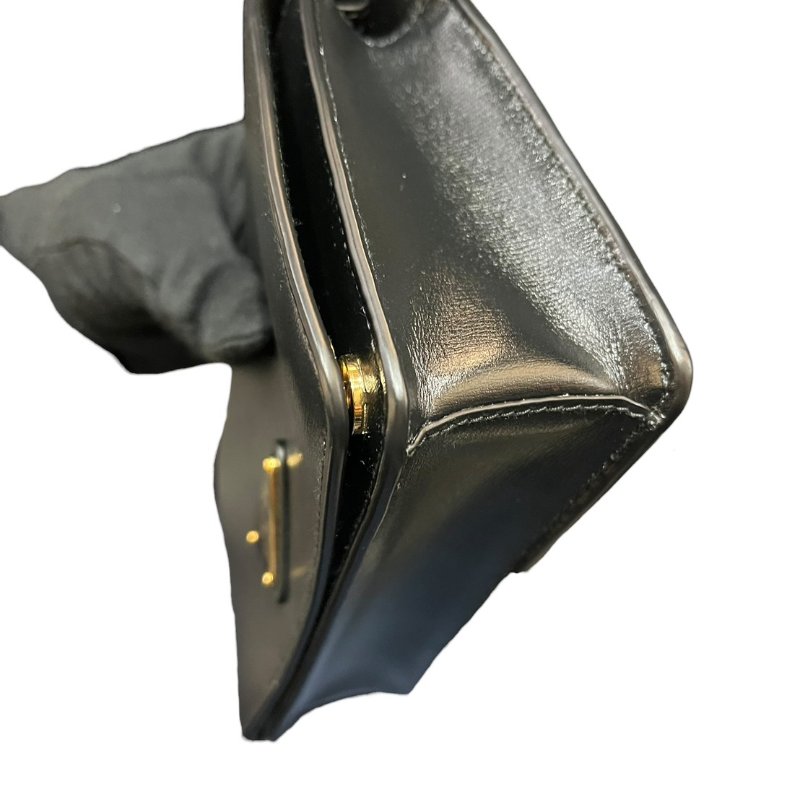 【美收精品】PRADA黑色牛皮金鍊肩背包 5-46-7