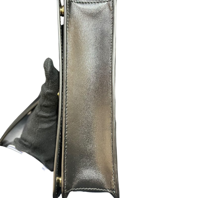 【美收精品】PRADA黑色牛皮金鍊肩背包 5-46-8