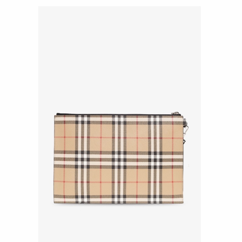 Burberry 男士 格紋拉鍊手拿包均碼碼常規-2