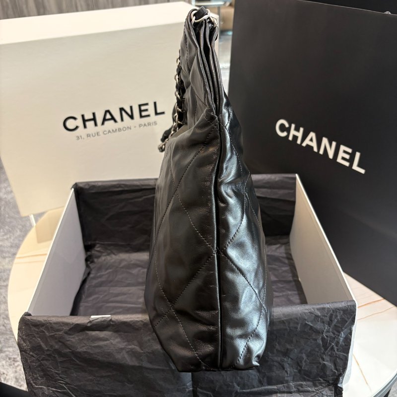 *SHIHNA名牌精品* CHANEL 22 bag 黑銀 芯片款-3