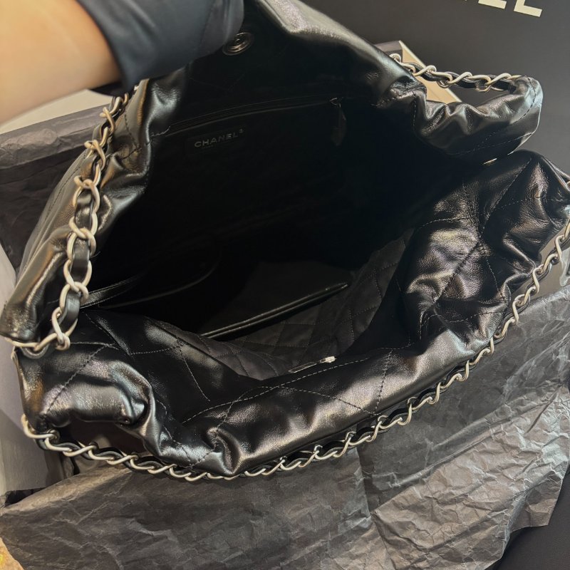 *SHIHNA名牌精品* CHANEL 22 bag 黑銀 芯片款-5
