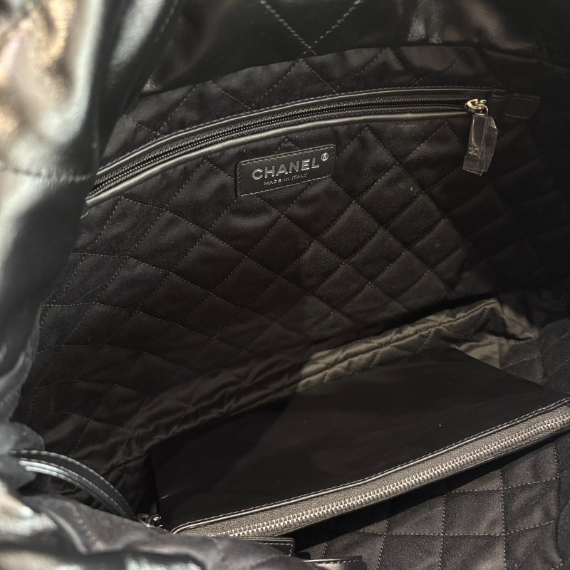 *SHIHNA名牌精品* CHANEL 22 bag 黑銀 芯片款-6